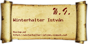 Winterhalter István névjegykártya