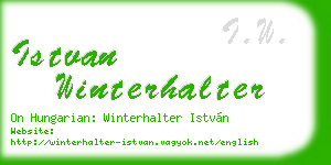 istvan winterhalter business card