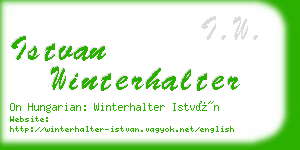 istvan winterhalter business card